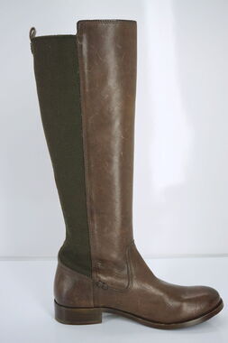 FRYE Molly Gore Tall Brown Leather stretch Riding Boots size 5.5 Womens New $418